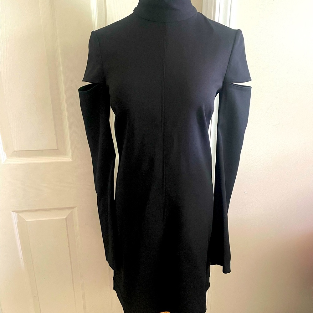 Beautiful Helmet Lang cut out sleeve dress